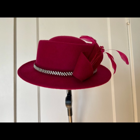 100%Wool Vintage Red Hat - Picture 3 of 7